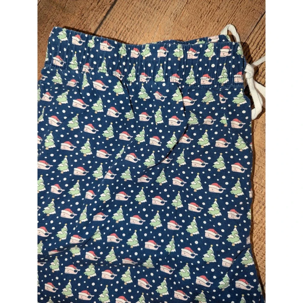 Vineyard Vines Men's Holiday Pajama Pants Large Very Good Christmas‎ Santa Whale